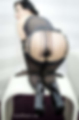 Nylon encasement and masturbation show.