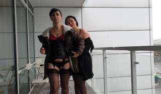 Lesbos in love and in stockings
