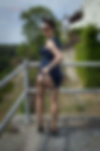 Public nudity with hairy natural pussy