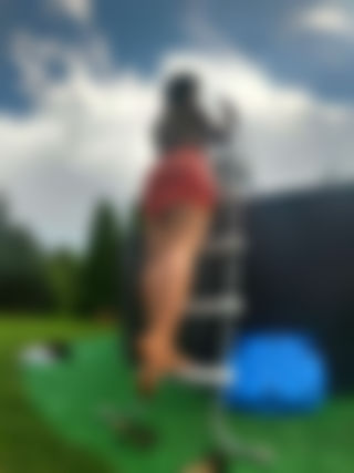 My nyloned swimming pool