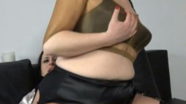 Lesbians encased in nylon
