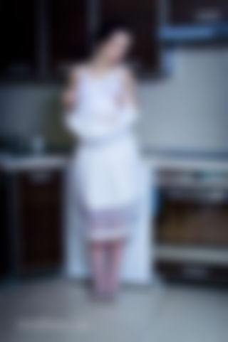 In the kitchen there is a fetisch chef