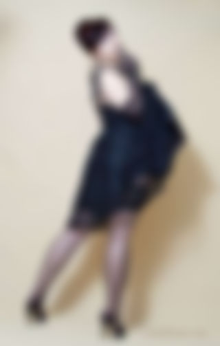 Vintage dot nylons and vintage model