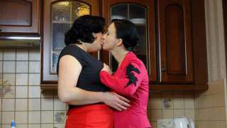 Two lesbo nymphomaniacs in black nylons