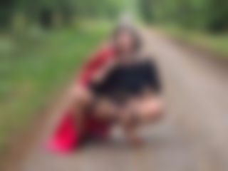 My red coat in the woods