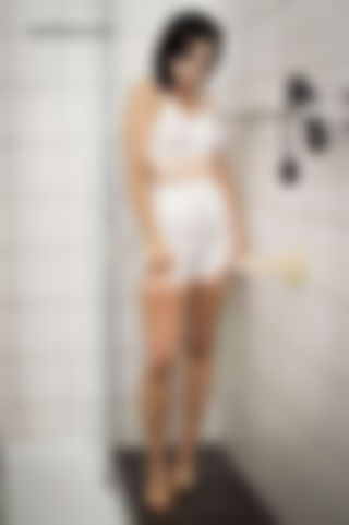 The Bathroom of nylon fetish and masturbation