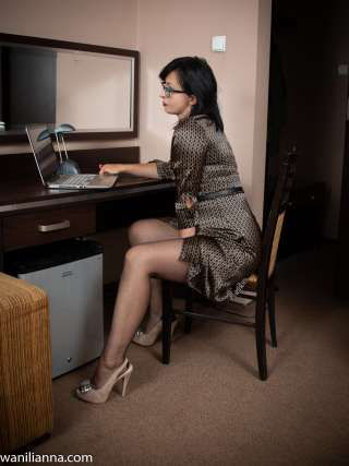 Perverted stockinged secretary