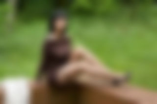 Walking naughty in the city park